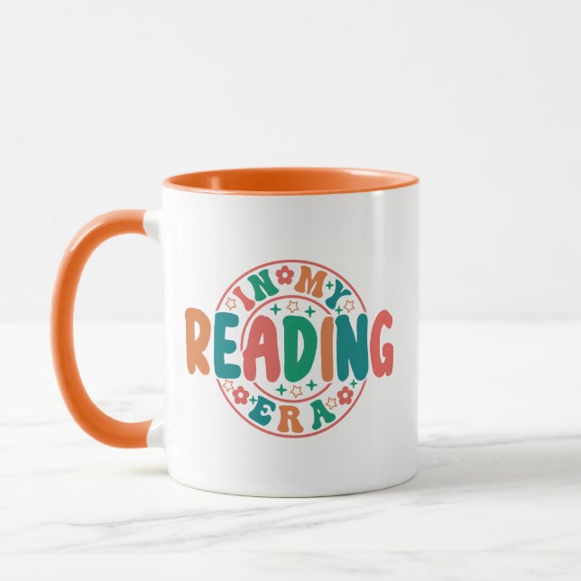 Trendy Book Lover "In My Reading Era" Sticker Tasse (Links)