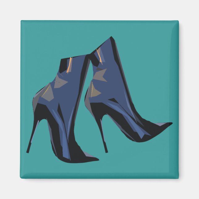 Trendy Boot Art Magnet (Vorne)