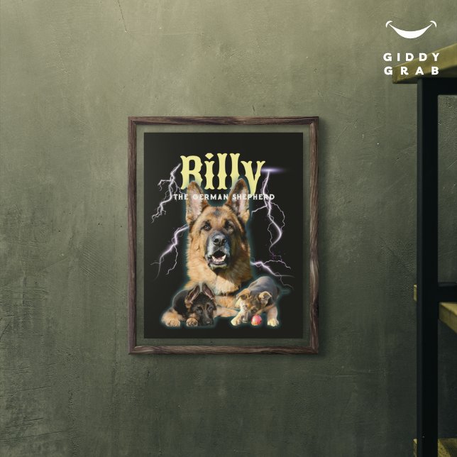 Trendy Bootleg Personalisiert Dog Foto 90er Poster (Von Creator hochgeladen)