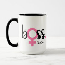 Trendy Boss Lady Tasse Moderne Typografie Pink Bla
