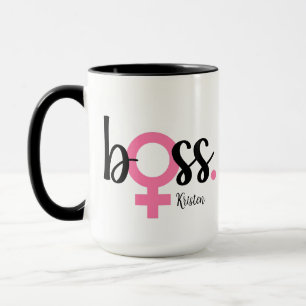 Trendy Boss Lady Tasse Moderne Typografie Pink Bla