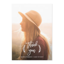 Trendy Botanical | Abschluss Foto Vielen Dank