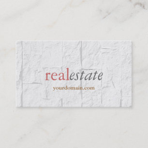 Trendy Brick Wall Real Anwesen Agent Business Card Visitenkarte