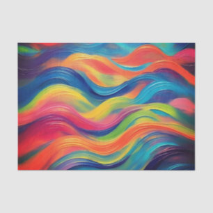 Trendy Bright Blue Gelb Abstrakt Pattern Seidenpapier