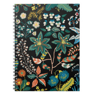 Trendy bright Floral pattern in the many kind of f Notizblock