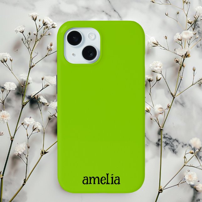 Trendy Bright Green Personalisiert Case-Mate iPhone Hülle (Von Creator hochgeladen)