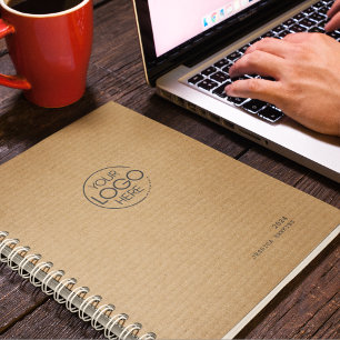 Trendy Brown Pappe Modernes Logo wöchentlich Planer