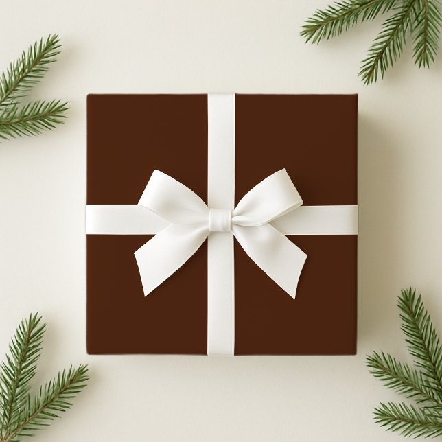 Trendy Brown Solid Farbe Weihnachtswrapping Papier Geschenkpapier (Von Creator hochgeladen)