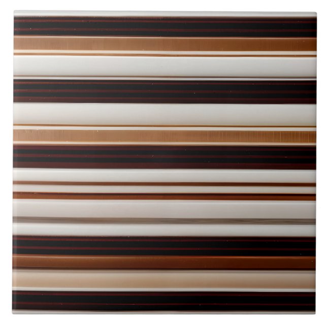 Trendy Brown White Luxury Linen Texture Collection Fliese (Vorderseite)