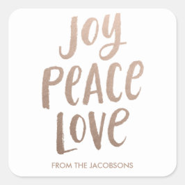 Trendy Brush Lettering Stickers - Rose Gold