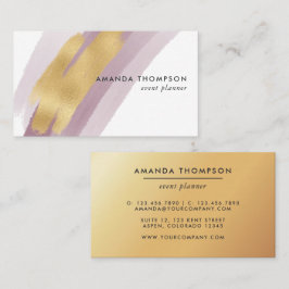 Trendy Brush Strokes Collage Business Card Visitenkarte
