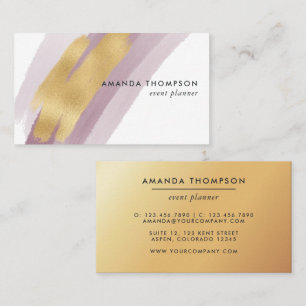 Trendy Brush Strokes Collage Business Card Visitenkarte
