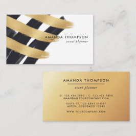 Trendy Brush Strokes Collage Business Card Visitenkarte