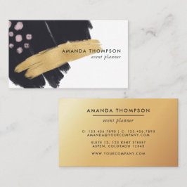 Trendy Brush Strokes Collage Business Card Visitenkarte