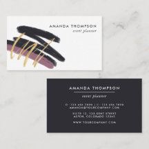 Trendy Brush Strokes Collage Business Card