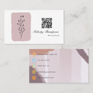 Trendy Brush Strokes Collage Business Card Visitenkarte