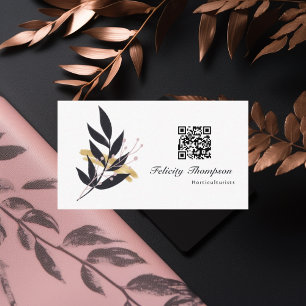 Trendy Brush Strokes Collage Business Card Visitenkarte