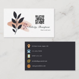 Trendy Brush Strokes Collage Business Card Visitenkarte