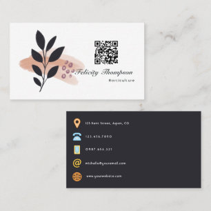 Trendy Brush Strokes Collage Business Card Visitenkarte