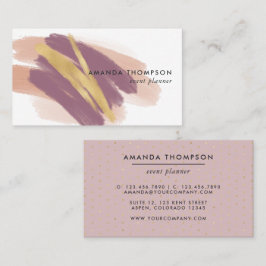 Trendy Brush Strokes Collage Business Card Visitenkarte