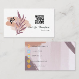 Trendy Brush Strokes Collage Business Card Visitenkarte