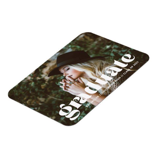 Trendy Bubbly Abschluss Flexible Foto Magnet (Linke Seite)