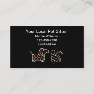 Trendy Budget Pet Sitter Visitenkarten Visitenkarte