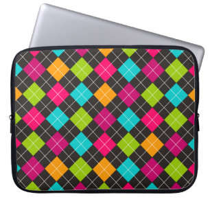 Trendy bunte Rauten-Muster-Laptop-Hülse Laptopschutzhülle