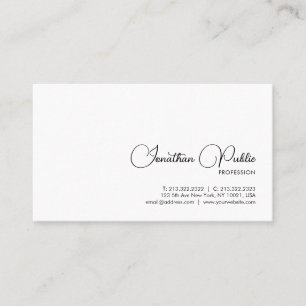 Trendy Business Cards Handgeschriebener Name Visitenkarte
