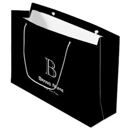 Trendy Business Custom Monogram Minimalist Große Geschenktüte