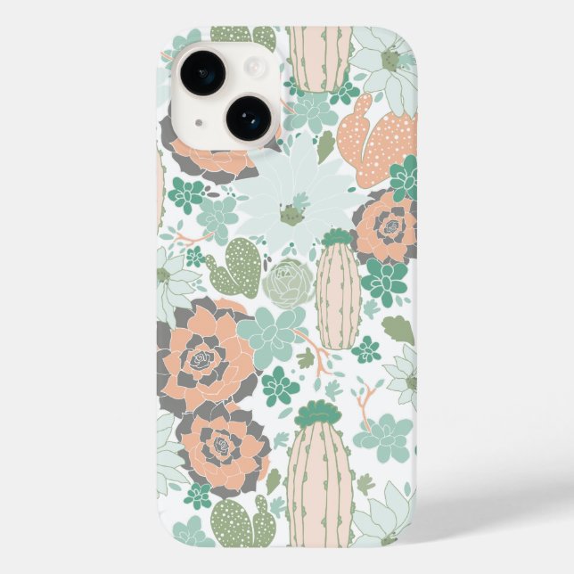 Trendy Cactus Pattern Case-Mate iPhone Hülle (Rückseite)