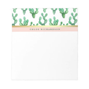 Trendy Cactus   Roush and Imitate Gold Wüste Muste Notizblock