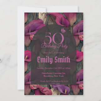 Trendy Call Lilies Accent Summer Party Einladung