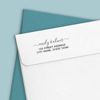Trendy Calligraphy Couple Name Rücksendeadresse