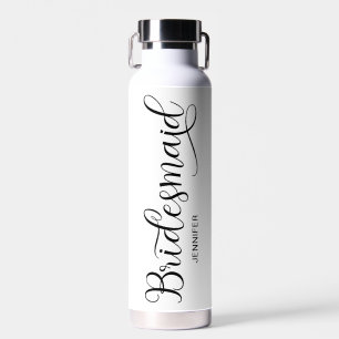 Trendy Calligraphy Heart Swash Bridesmaid Trinkflasche