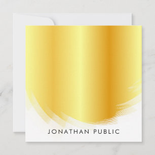 Trendy Calligraphy Script Monogram Elegant Gold Mitteilungskarte