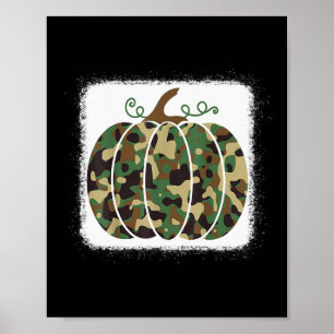 Trendy Camouflage drucken Pumpkin Niedlichen Fall  Poster