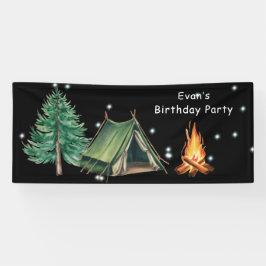 Trendy Camp Out Boys Geburtstagsparty Banner