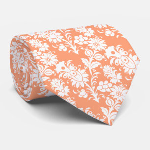 Trendy Cantaloupe floral Pattern Trauzeugen Hochze Krawatte
