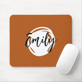 Trendy Caramel braun Mit Monogramm Einfach abstrak Mousepad