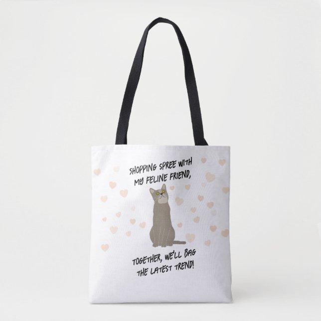 Trendy Cat Tote Bag (Vorderseite)