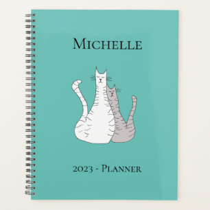 Trendy Cats Personalisiert Aquamarin Green Planer