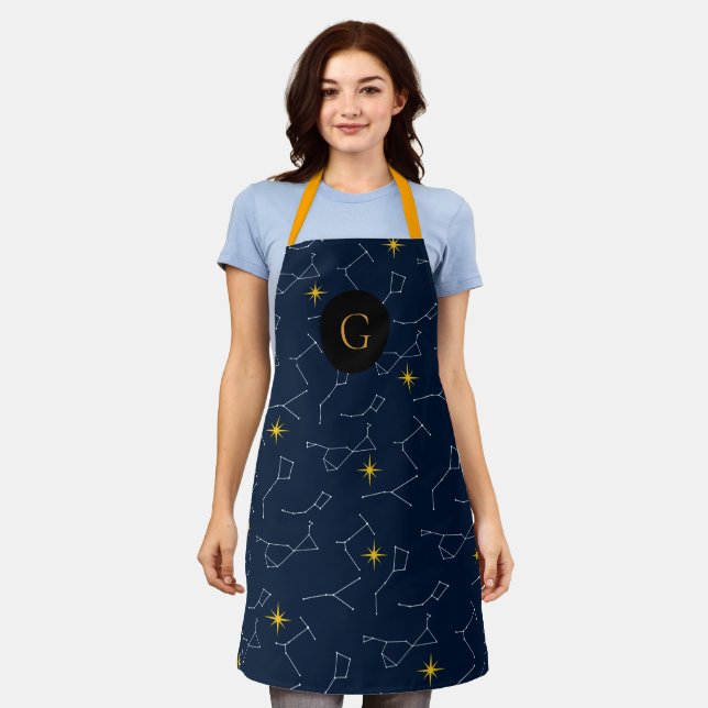 Trendy Celestial Constellations Schürze (Getragen)