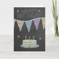 Trendy Chalk Board Effekt mit Kuchen
