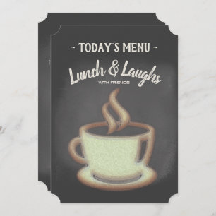 Trendy Chalkboard Menü informelle Mittagessen und  Einladung