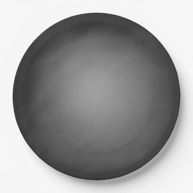 Trendy Chalkboard Vignette Pappteller (Vorderseite)
