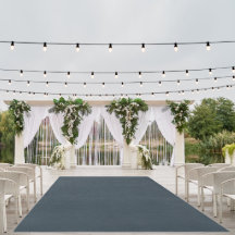 Trendy Charcoal Gray Outdoor Wedding Aisle Runner 