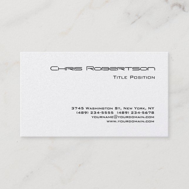 Trendy Charming Script Business Card Visitenkarte (Vorderseite)