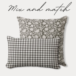 Trendy Checkered Olive Lendenkissen