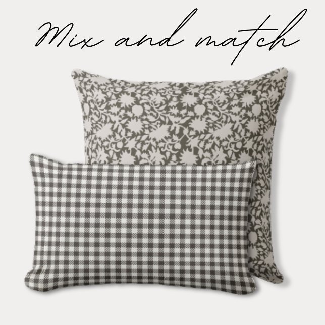 Trendy Checkered Olive Lendenkissen (Von Creator hochgeladen)